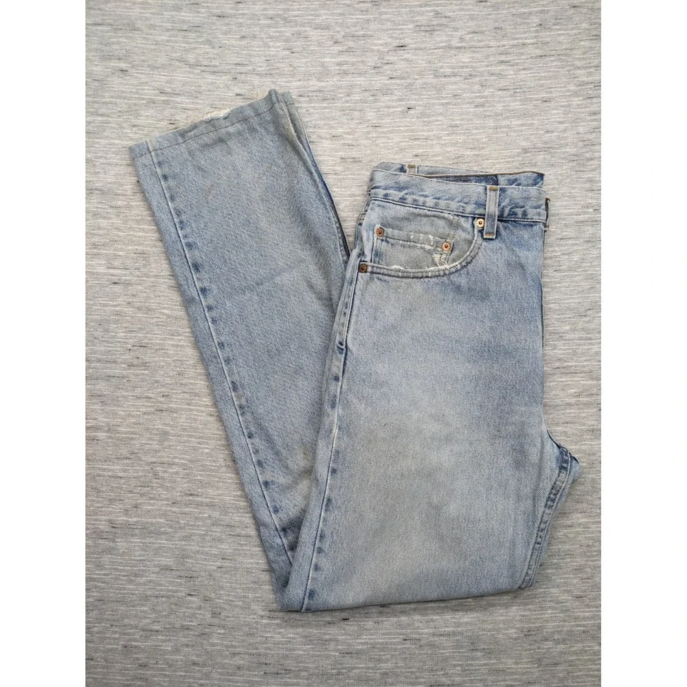 VTG Levis 505 Jeans Mens‎ 33x32 Blue Straight Leg Regular USA 90s Thrashed Read